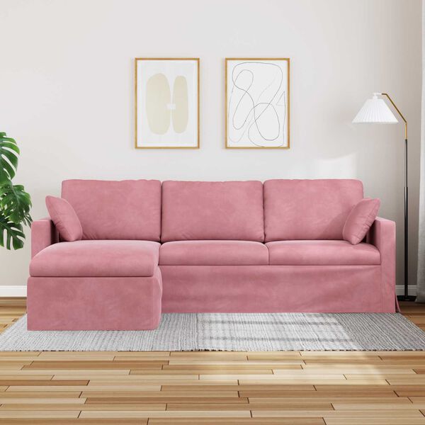 vidaXL Canap&eacute; Rose Dimensions globales: 228 x 134 x 80 cm (l x P x H)