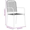 vidaXL Ensemble de salle &agrave; manger pour jardin 5 pcs Noir