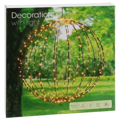 ProGarden Boule lumineuse décorative LED pliable 30 cm