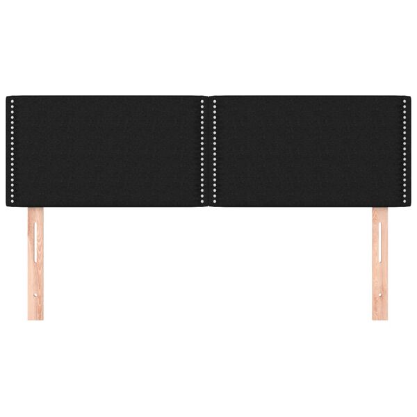 vidaXL Têtes de lit 2 pcs Noir 72x5x78/88 cm Tissu