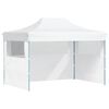 vidaXL Tente de r&eacute;ception pliable avec 3 parois 280x410x315 cm Acier Blanc