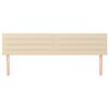 vidaXL T&ecirc;tes de lit 2 pcs Cr&egrave;me 100x5x78/88 cm Tissu