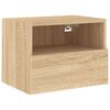 vidaXL Meubles TV muraux 2 pcs ch&ecirc;ne sonoma 40x30x30cm bois ing&eacute;nierie