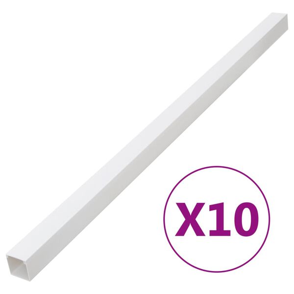 vidaXL Goulotte de c&acirc;ble 100x40 mm 10 m PVC