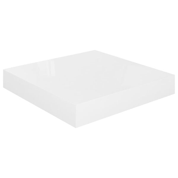 vidaXL Étagère murale flottante 4 pcs Blanc brillant 23x23,5x3,8cm MDF