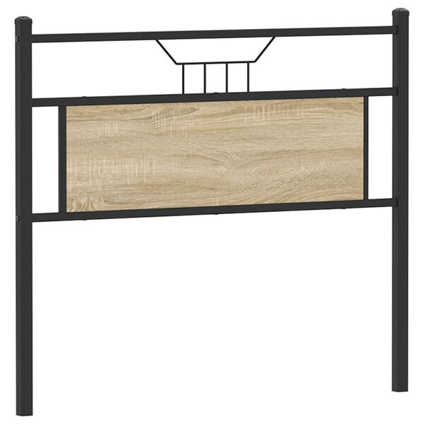 vidaXL T&ecirc;te de lit ch&ecirc;ne sonoma 107 cm bois d'ing&eacute;nierie et acier