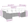 vidaXL Ensemble de canapé de jardin 6 pcs Gris clair polyrotin