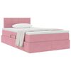 vidaXL Lit de Rangement avec matelas Rose 120 x 190 cm Velours