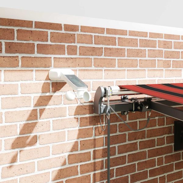 vidaXL Auvent automatique capteur de vent LED 450x350 cm Orange marron