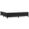 vidaXL Sommier &agrave; lattes de lit avec matelas Noir 200x200 cm Similicuir