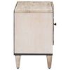 vidaXL Meuble TV Blanc 80 x 31,5 x 46 cm Bois de mangue massif