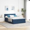 VidaXL Cadre de lit ottoman avec matelas bleu 140x200 cm tissu