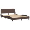 vidaXL Cadre de lit Viana avec LED sans matelas marron 140x190 cm