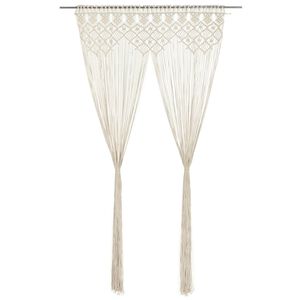 vidaXL Rideau en macram&eacute; 140x240 cm Coton