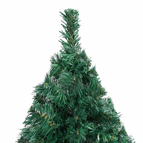 vidaXL Arbre de No&euml;l artificiel pr&eacute;-&eacute;clair&eacute; et boules vert 120 cm PVC