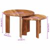 vidaXL Tables gigognes 2 pcs Marron Bois d'Acacia Massif