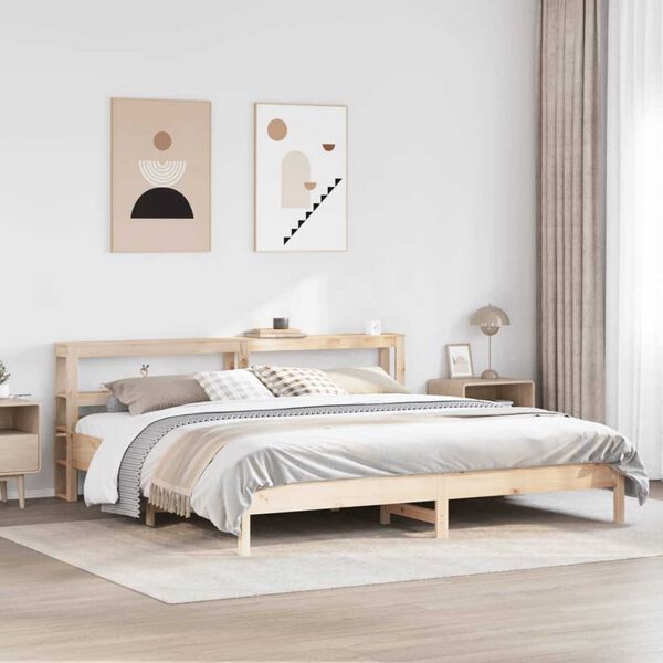 vidaXL Cadre de lit sans matelas 200x200 cm bois massif de pin