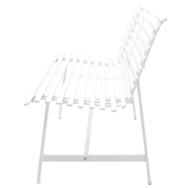 vidaXL Banc de jardin 150 cm Acier Blanc