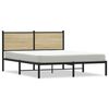 vidaXL Cadre de lit en m&eacute;tal sans matelas ch&ecirc;ne sonoma 140x190 cm