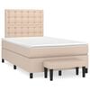 vidaXL Sommier &agrave; lattes de lit matelas cappuccino 120x190cm similicuir
