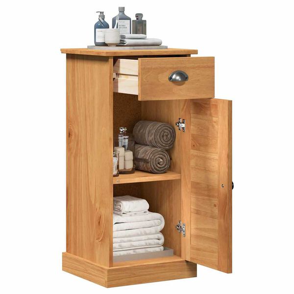 vidaXL Armoire de salle de bain avec tiroir VIGO Marron et Marron Miel