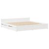 vidaXL Cadre de lit sans matelas blanc 140x190 cm bois de pin massif