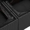 vidaXL Ensemble de canap&eacute; de jardin 8 pcs Noir Poly Rattan