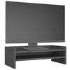 vidaXL Support de moniteur Gris 50x24x16 cm Bois de pin solide