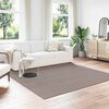 vidaXL Tapis de surface Carr&eacute; LUGO Taupe 240 x 240 cm Polyester