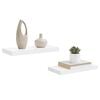 vidaXL &Eacute;tag&egrave;re murale flottante 2 pcs Blanc brillant 50x23x3,8 cm MDF