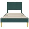 vidaXL Cadre de lit avec t&ecirc;te de lit Vert fonc&eacute; 80 x 200 cm tissu