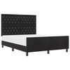 vidaXL Lit &agrave; ressorts avec t&ecirc;te de lit Noir 140 x 190 cm Velours