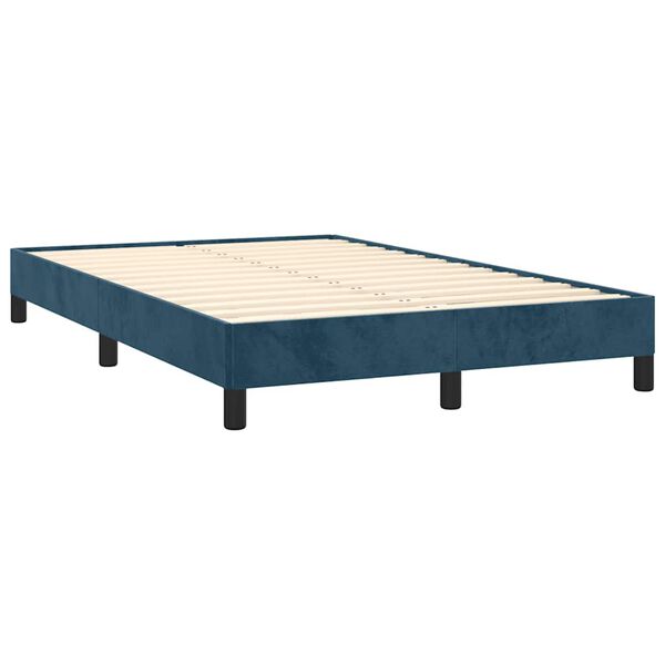 vidaXL Cadre de lit sans matelas bleu fonc&eacute; 120x190 cm velours