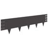 vidaXL Bordure de Pelouse 30 pcs 100 x 25 cm Acier Noir