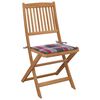 vidaXL Chaises pliables de jardin lot de 6 avec coussins Bois d'acacia