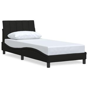 vidaXL Cadre de lit sans matelas Hanko noir 80x200 cm tissu
