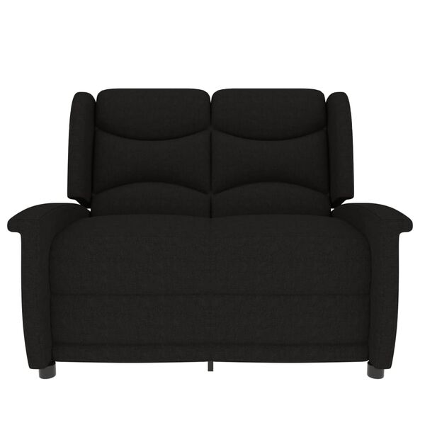 vidaXL Fauteuil de massage inclinable &agrave; 2 places noir tissu