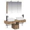 vidaXL Ensemble d'armoire de salle de bain 4 pcs Ch&ecirc;ne artisanal