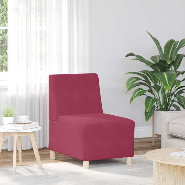 vidaXL Unit&eacute; de Sofa Modulaire Sans Accoudoirs 2 pcs Bordeaux