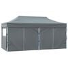 vidaXL Tente de r&eacute;ception pliable avec 4 parois 3x6 m Acier Anthracite
