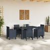 vidaXL Table de jardin pour repas Anthracite 150 x 100 x 73 cm