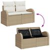 vidaXL Ensemble de canap&eacute; de jardin avec coussin 10 pcs Beige et cr&egrave;me