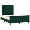 vidaXL Cadre de lit sans matelas vert fonc&eacute; 120x200 cm velours