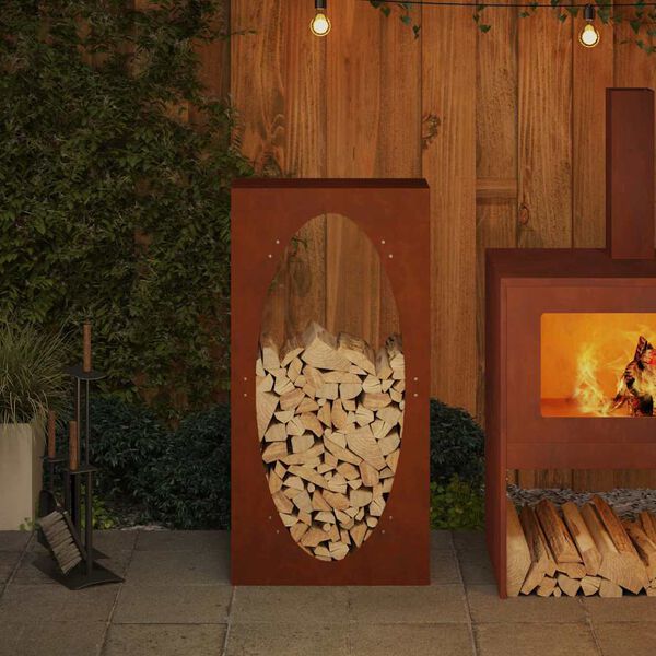 VidaXL &Eacute;tag&egrave;re &agrave; bois 50x23x100 cm acier r&eacute;sistant aux intemp&eacute;ries