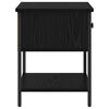 vidaXL Table de chevet avec tiroir 2 pcs Ch&ecirc;ne noir 34 x 35,5 x 45 cm