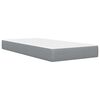 vidaXL Cadre de lit avec matelas Gris clair 90 x 200 cm Polyester