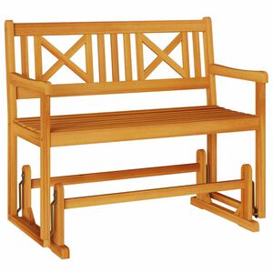 vidaXL Banc &agrave; bascule de jardin Naturel 110 x 59 x 97 cm