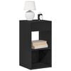 vidaXL Tables de chevet avec tiroir 2 pcs ch&ecirc;ne noir 35x34x66,5 cm