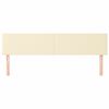 vidaXL T&ecirc;tes de lit Cr&egrave;me 200x5x78/88 cm Similicuir