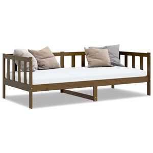 vidaXL Lit de jour sans matelas marron miel bois pin massif 90x200 cm